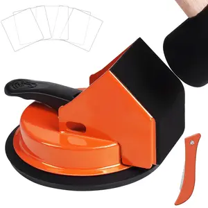 Floor Gap Fixer Tool 45?&90?Striking Surfaces Floor Gap Repair Tool Made of Iron &  Suction Cup with Slot  and 5 count Sticky Pads for Fixer Laminate/Vinyl Flooring Tools (Orange)