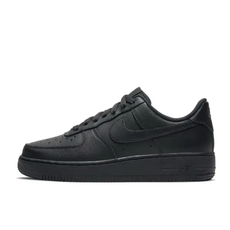 Nike Air Force 1 Low ‘07 Black Women’s Perfect Daily Fashion Footwear Sneakers Shoe Girl Rubber Casual, Sports Shoes, Athletic, Black/Black-Black