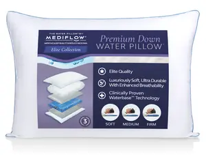 Mediflow Water Pillow - Elite Down bed pillow adjustable pillow