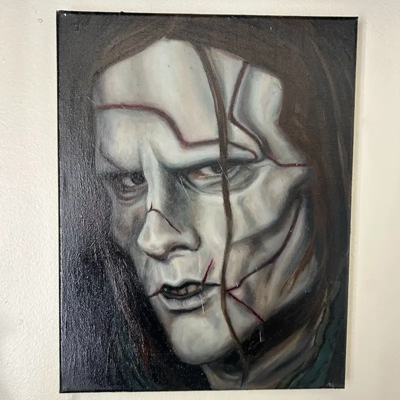 Original Oil Painting on Canvas - Guillermo del Toro's Frankenstein Jacob Elordi Monster Art by Keyla Maria Alves, 2026 Ready-to-Hang Art