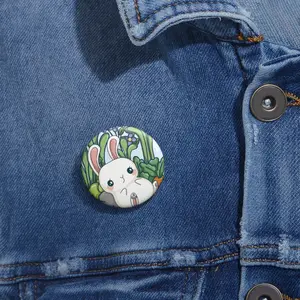 Cute Kawaii Bunny Custom Pin Buttons