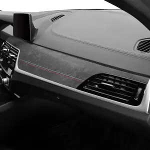 Car Dashboard Panel Sticker Wrap for BMW 5 Serie G30 G38 525i 530i 540i 2018-2023 Instrument Decoration Strip Compatible with Alcantara Interior Accessories