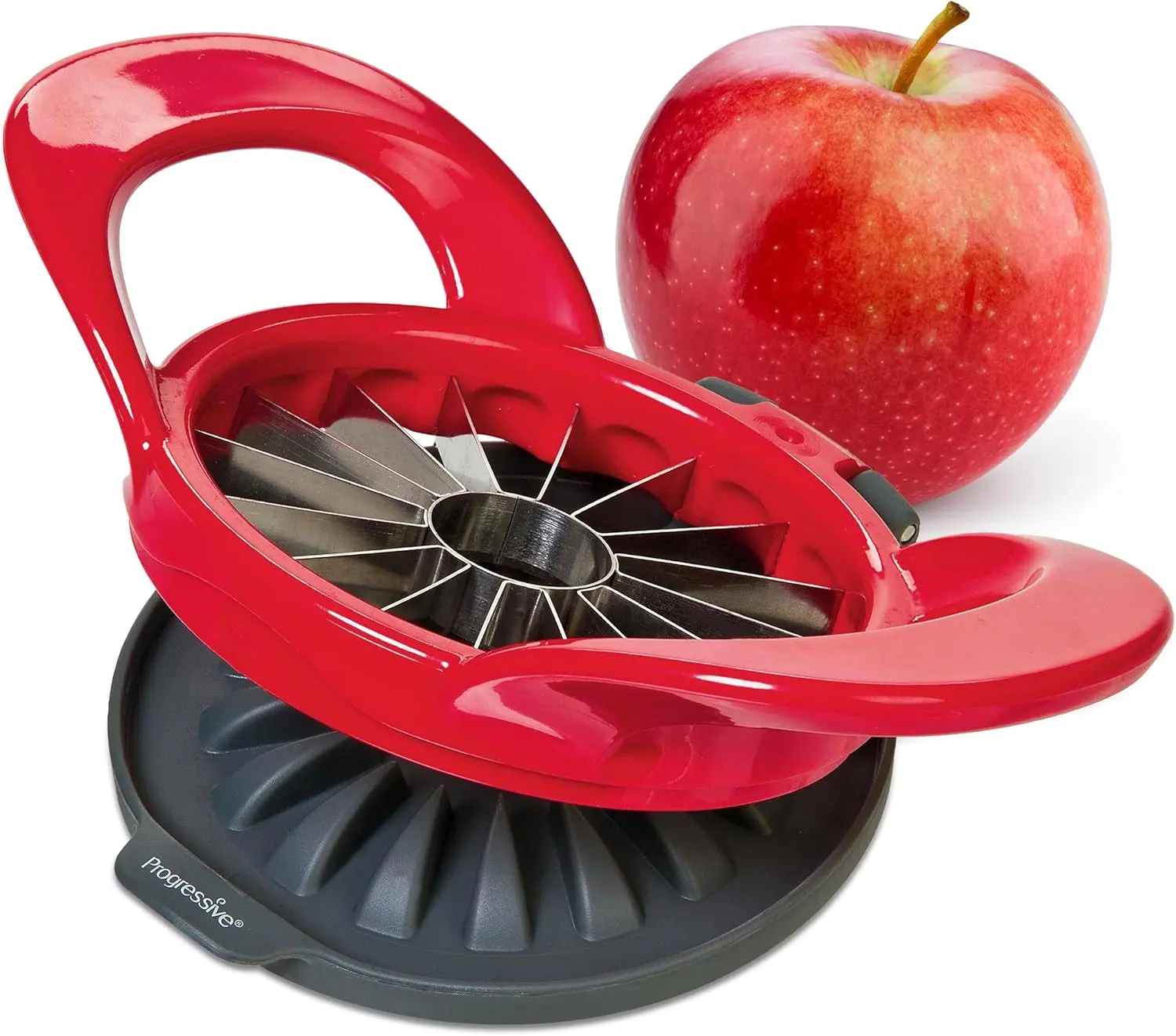 Apple Slicer and Corer – 16-Slice Thin Apple Cutter with Safety Cover Dishwasher Safe