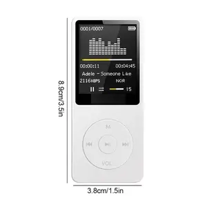 Bluetooth-compatible  Music Player Lossless Portable Fm Radio External Ultra-thin Student Sports Walkman  Player Recorder mp3