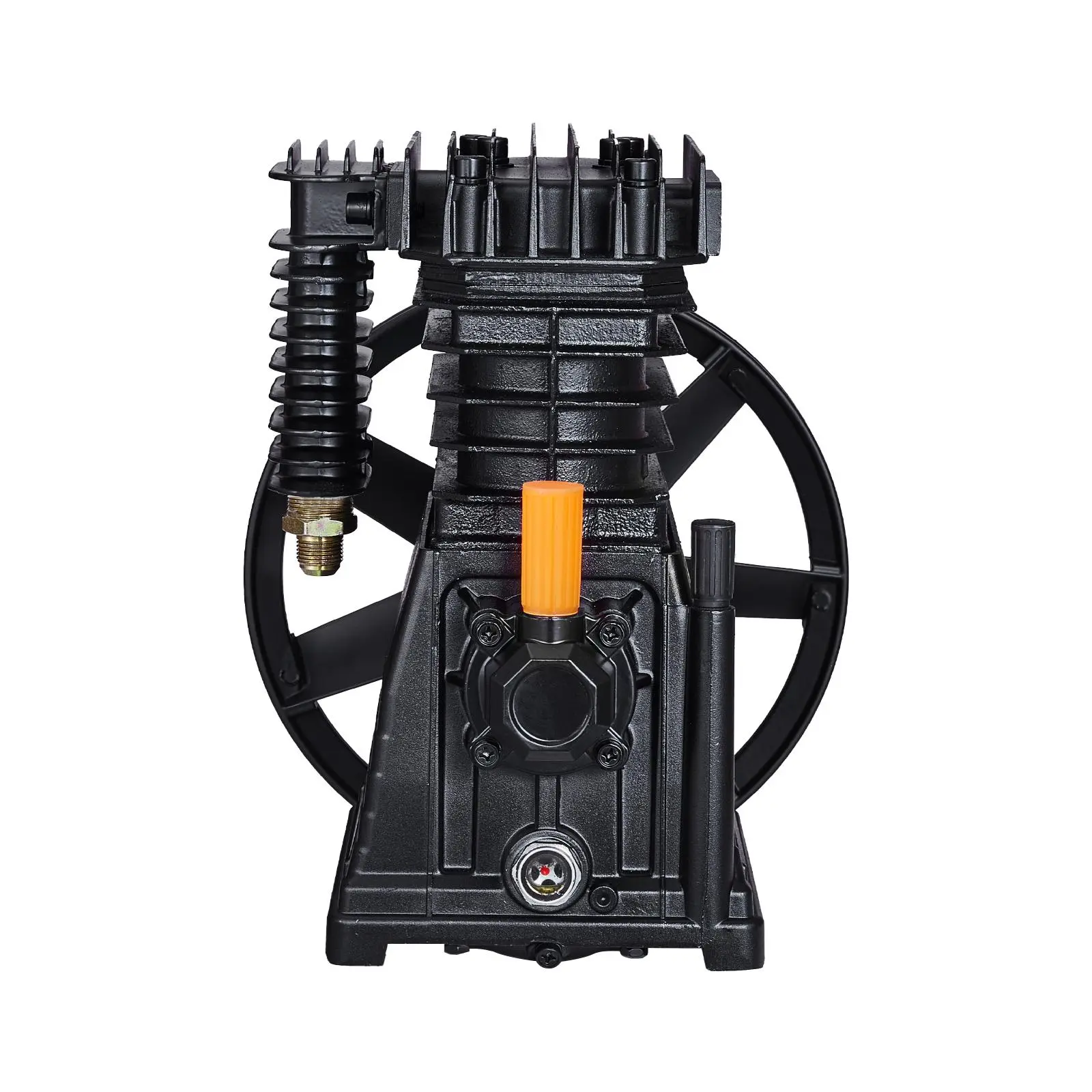 VEVOR Air Compressor Pump Head,  3HP 5.8CFM @ 90PSI, Twin Cylinder Oil Lubricated Air Compressor Piston Pump Head, Single-Stage Aluminum Air Compressor Pump Replacement with Max. 116PSI Pressure