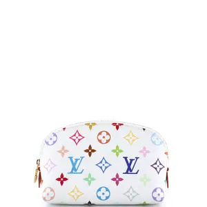 Pre-owned Louis Vuitton Canvas Coated Small Leather Goods x Takashi Murakami Cosmetic Pouch Monogram Multicolor PM by Rebag