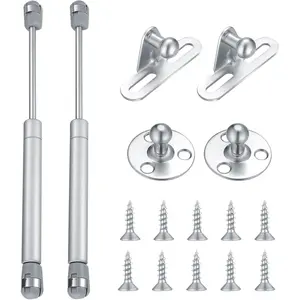 2 Pcs 10.43" 100N/22.5LB Gas Springs, Soft Close Hydraulic Gas Struts Lift Supports for Furniture Cabinet Door Lid, Storage Box Spring Struts Gas Shocks Hinges