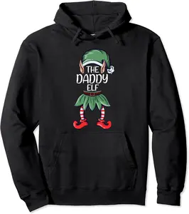 The Daddy Elf Christmas Matching Family Group Elf Pullover Hoodie - Phoebeumba Shop 67B0BKVWVJ6N