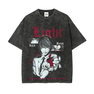 Death Note Light Yagami I am The god Oversize Unisex Washed T-Shirt