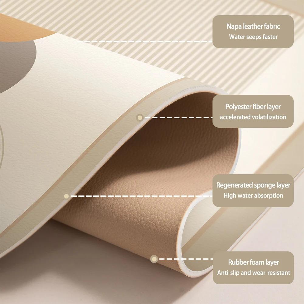 Absorbent Dish Drying Mat & Coffee Maker Mat for Kitchen Countertops - Multi-Use Coffee Bar Countertop Mat