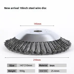 All Metal Lawn Mower Head Steel Wire Trimmer Blades Universal Wear Resistant Replacement Parts