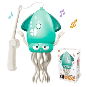 Automatic Obstacle Avoidance Cuttlefish Toy, Wiggly Wonder Octopus Toy with LED Lights and Music, Swing Avoidanceoctopus Obstacle for Indoor Play