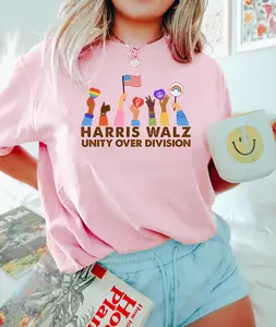 Kamala Harris Tim Walz 2024 Shirt, Election 2024 Sweatshirt, Gift for Democrat, Unity Over Division, Democrat Top, Harris Sweatshirt