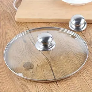 Stainless Steel Lid Handle, 2 Counts Round Beads Polished Lid Handle, Bakelite Handle Ears Lid Head, Cookware Accessories for Home Kitchen, Modern Kitchen Accessories