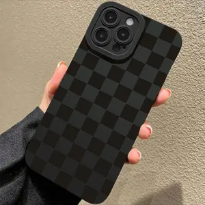for iPhone13 Checkerboard Pattern Phone Case, Full Body Shockproof Phone Protective Cover, Phone Accessories Compatible with iPhone 11 12 13 14 15 16 Pro Max