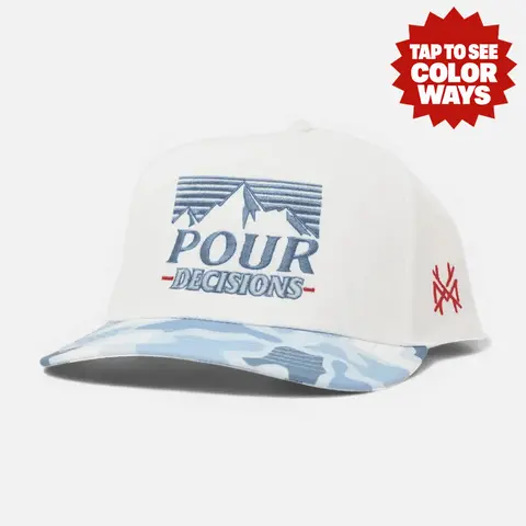 Pour Decisions Embroidered Trucker Hat Snapback Adjustable (Up To Size 8 Head) Gift Cap