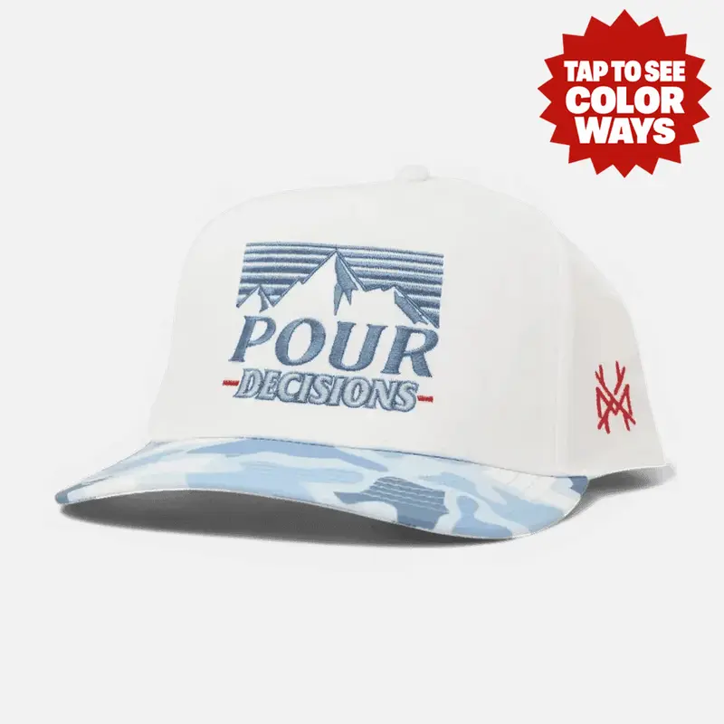 Pour Decisions Embroidered Trucker Hat Snapback Adjustable (Up To Size 8 Head) Gift Cap