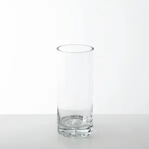 Large Modern Clear Glass Cylinder Vase