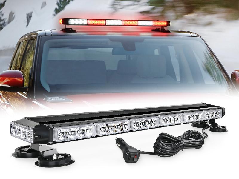 Nilight 29.5" Roof Top Strobe Lights 56LED Hazard work LED Flashing Light Bar Magnetic Mount 12V 24V Cars Trucks Tractors Snow Plows Construction Vehicles high intensity rear windshield visor