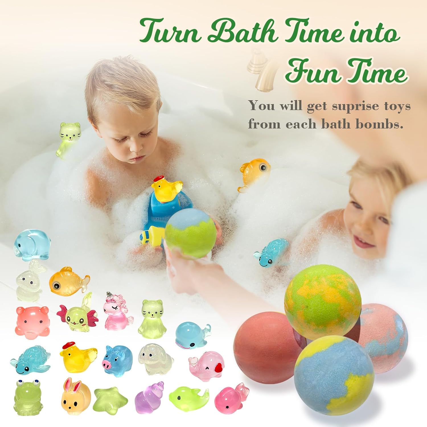 20-Pack Kids Bath Bombs with inside Sea Animal Toys – Handmade Bubble Fizzies for Girls & Boys, Safe Bath Fun, Easter & Birthday Gifts 20-Pack Kids Bath Bombs with inside Sea Animal Toys – Handmade Bubble Fizzies for Girls & Boys, Safe Bath Fun, Easter & Birthday Gifts