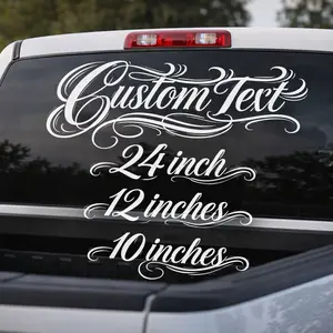 Custom Chicano Text Decal Stickers - Available in 24, 12, & 10 Inch Sizes - Various Colors(ADD TEXT IN NOTES️!!!)