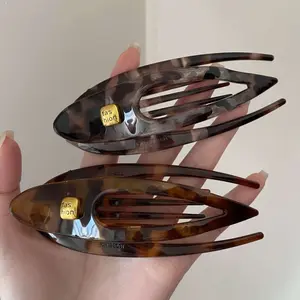 Normal/Thick Hair Friendly  High-End Duckbill Hair Clips  New Tortoiseshell Swallowtail Clips for Updos