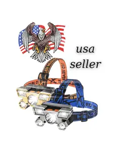 2pc ~ 5 LED Rechargeable Headlamp ~ High Power LED Light
