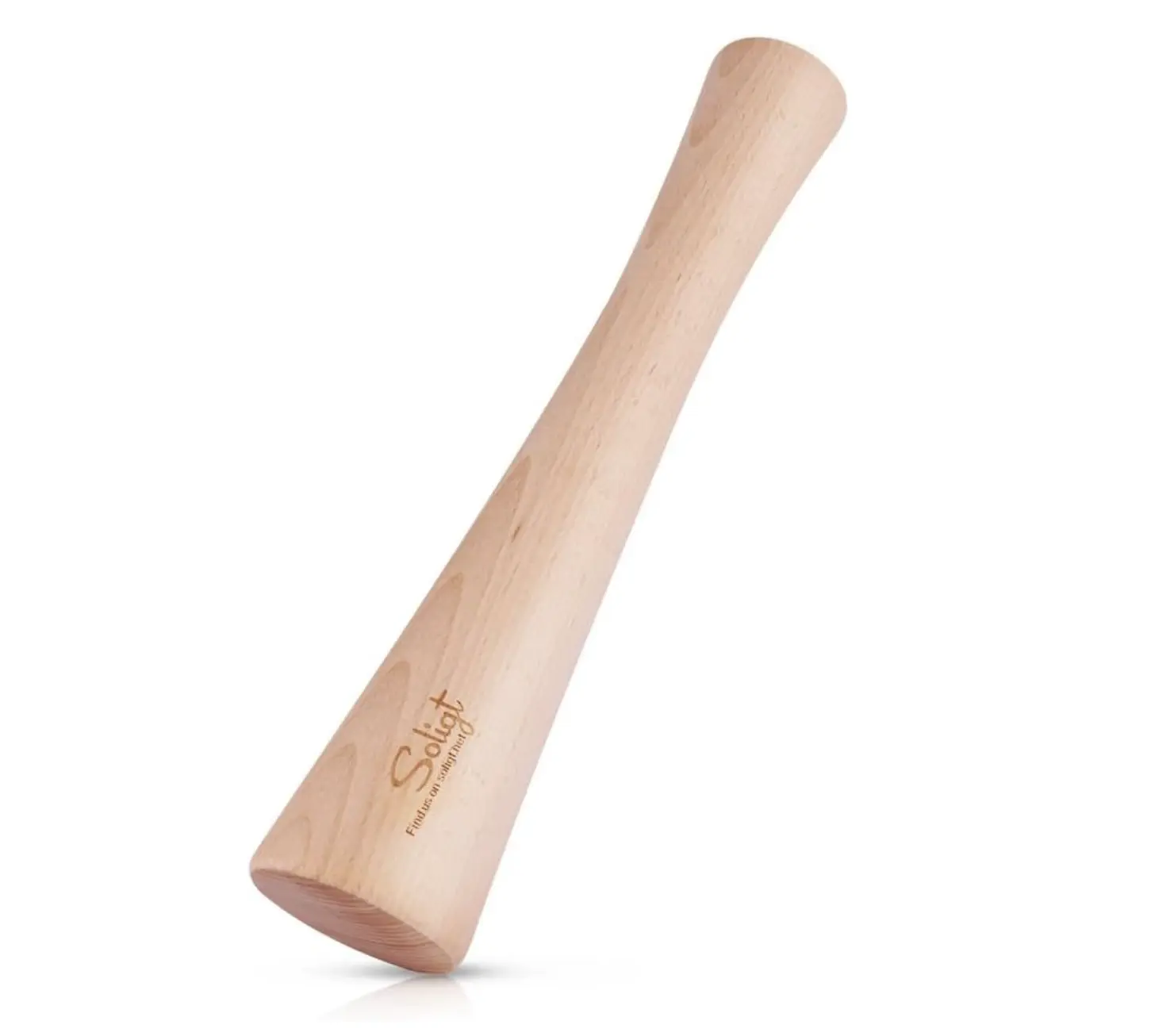 Soligt Fermentation Solid Wood, 12" Sauerkraut Pounder for Mason Jars Vegetable Fermentation- One Piece of Solid Wood  Kitchen Ceramic Utensils Wooden Durable Cooking Tools