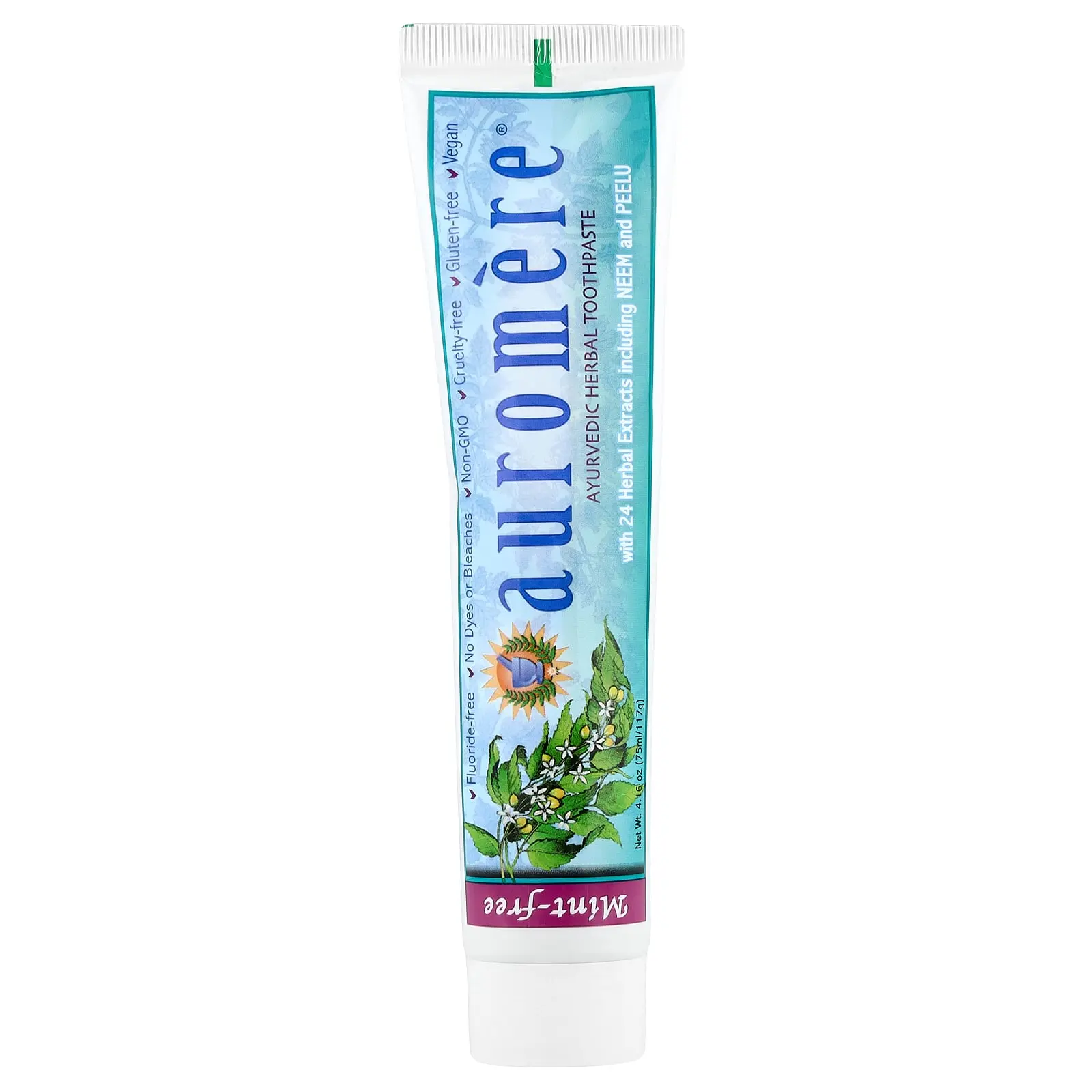 Auromere Ayurvedic Herbal Toothpaste, Mint-Free, 4.16 oz (117 g)