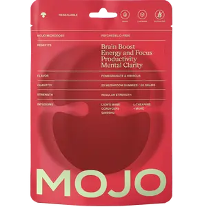 NEW - MOJO Brain Boost Gummies - Pomegranate Hibiscus (4 PACK :80 gummies)