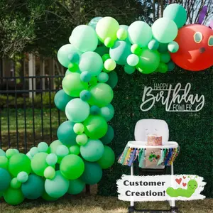 Hungry One Green Caterpillar Balloon Garland Kit