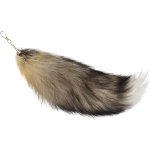 Fox Tail Furry Tail Costume Accessory Soft Fur Handbag Accessories Hook Pendant for Halloween Cosplay