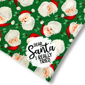 Christmas Dog Bandana - Over the Collar Style - Santa Dog Bandana