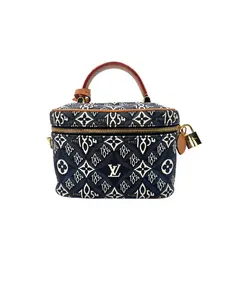 Pre-owned Louis Vuitton Jacquard Crossbody Bags Since 1854 Blue Monogram Vanity Case LV1950