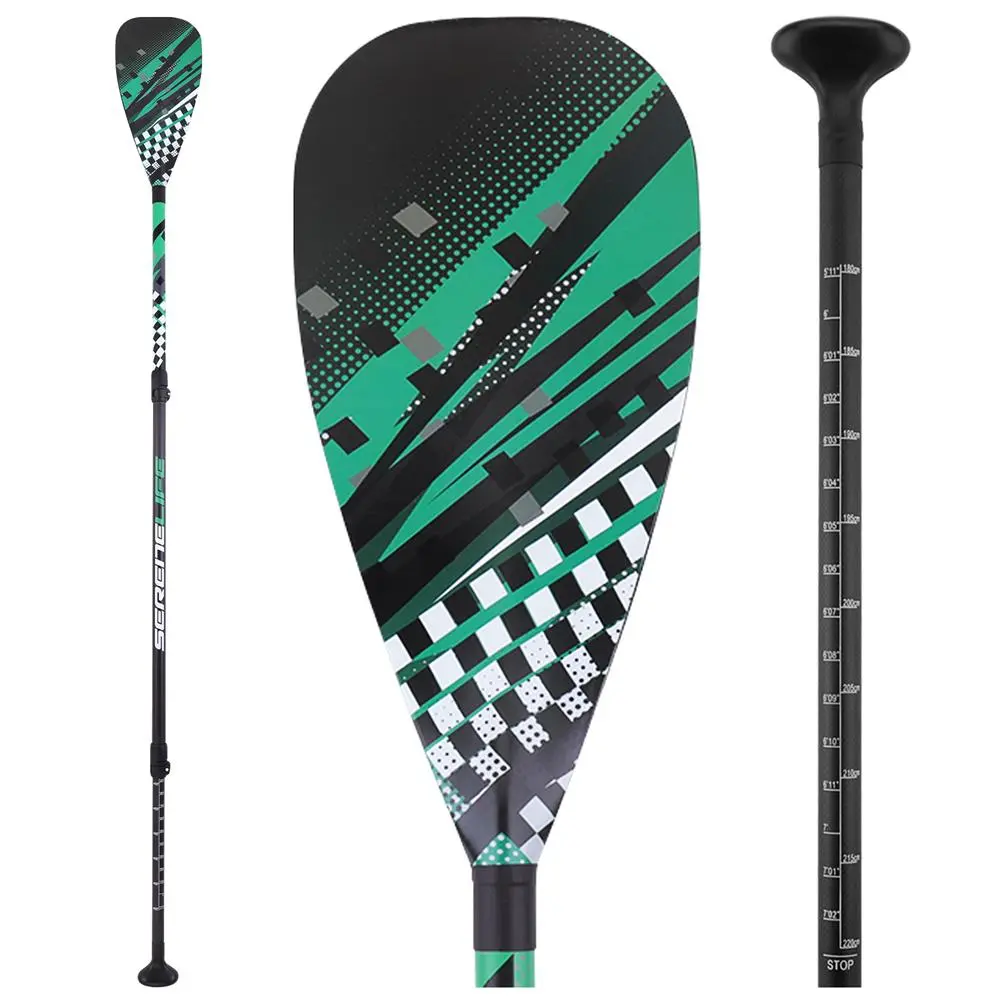 Adjustable 3-Piece SUP Paddle (71”–87”) – Lightweight Mix Carbon Fiber Stand Up Paddle Board Paddle with Carry Bag, Lever Lock System & Ergonomic Grip - Ideal for Surfing, Touring & Racing