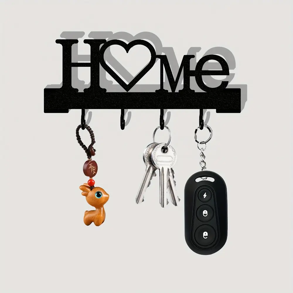 1 Count Fashion Metal Key Holder, Wall-Mounted Home Organizer Hook, No-Drill Key Rack for Living Room, Stylish Hook for Keys and Accessories, Key Hooks, Home Storage Hook