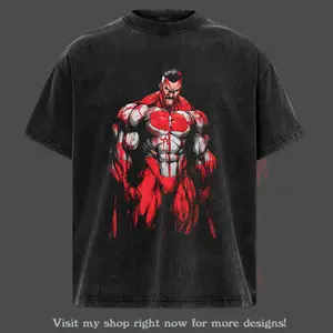 Limited Edition Omni Man - Invincible Comics Edition Double Print Washed Tee - Hoodie Mark Grayson, Omni man Graphic Design Top Cotton Streetwear Comic T-Shirt Clothes Menswear Womenswear, Superstyle Outfits, Summer Outfits, Gift For Him Her