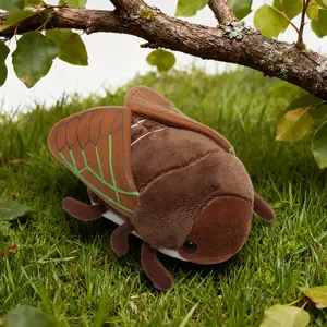 WOOFABLE Realistic Cicada Plush Toy - Soft Stuffed Animal with Cicada Insect Design, Large Eyes & wings, 21.01cm Cicada Doll for, Birthday Gift, Decor, Halloween & Christmas Collectible for & (Ideal for Cicada Lovers)