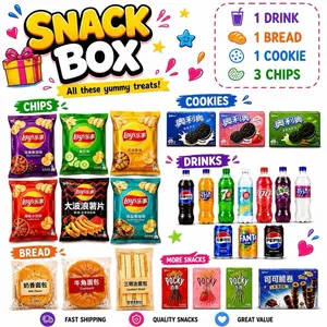 6 Full-Size Assorted Exotic Snack Box Gift Set - Sweet Asian Snacks, Chips, Ramen, Drinks with Unique Flavors - Affordable Multipack Treat Bundle