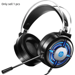 HP H120 Wired Gaming Headset, Lightweight Design Wired Headphone with Microphone, High-definition Sound Effect Headset for Gaming, Audio & Video