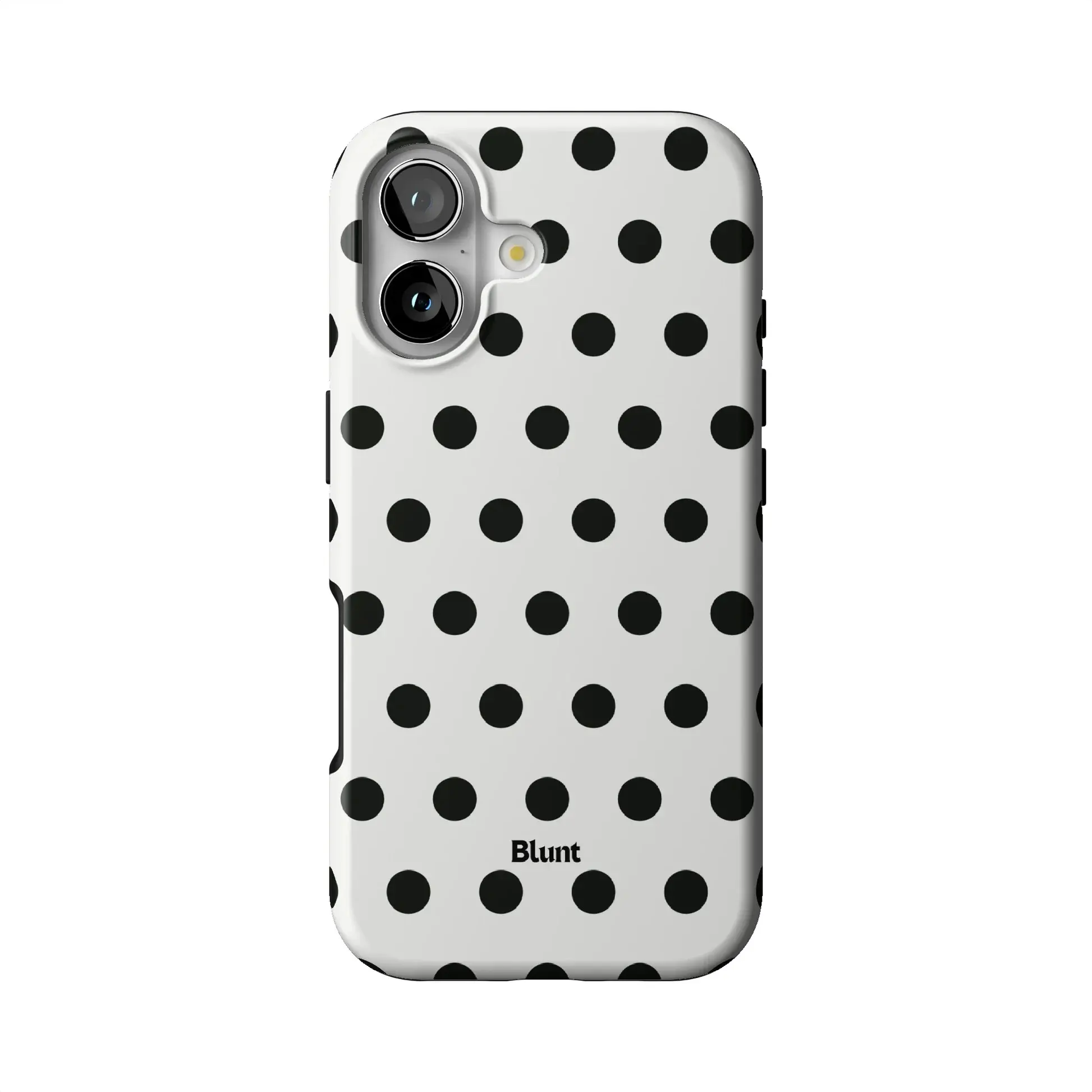 Blunt Classic Polka iPhone Case, Cute Polka Dot Aesthetic Phone Case, Timeless Stylish Protective Cover for iPhone 7 8 X XR XS XSM 11 12 13 14 15 16 17 Plus/Pro