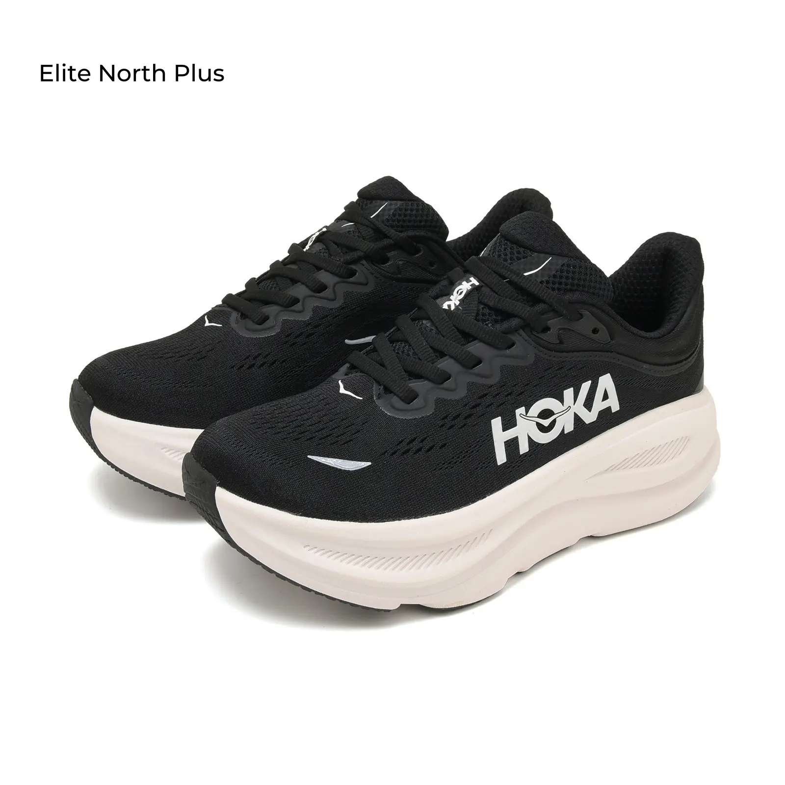Ultra-Soft Cushioned Running Shoes – Black & White Breathable Mesh Sneakers for Men & Women, Lightweight Shock-Absorbing Athletic Trainers with Thick Sole for Daily Walks, Gym & Road Running