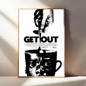 Get Out Movie Poster, Classic Film, Room Decor, No Canvas Posters, Wall Art Poster, Poster Gifts