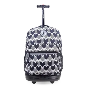 Sunrise Rolling Backpack (18 Inch) in Heart Dot School