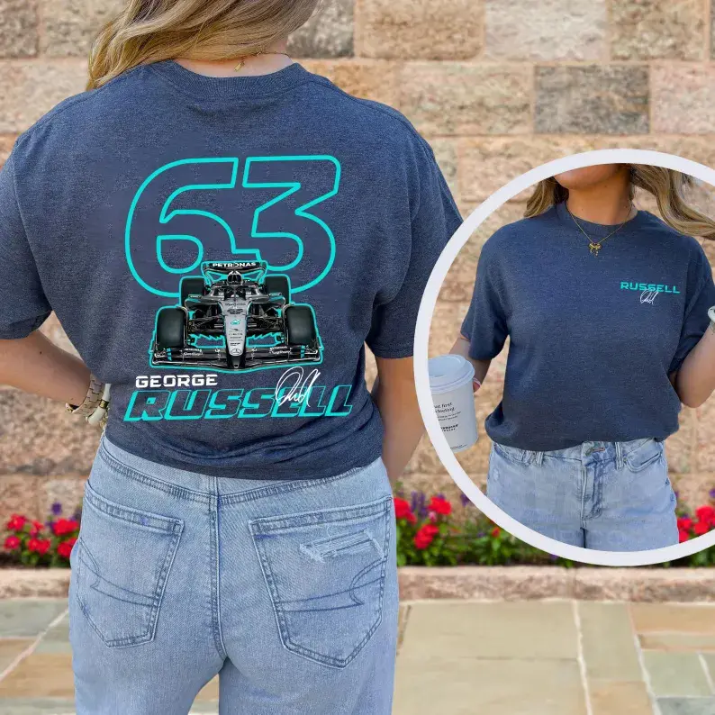 George Russell #63 Shirt – Racing Tee for Fans,  George Russell Shirt – #63 Racing Tee