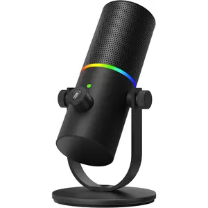 Gaming Microphone, USB Microphone for PC, Plug & Play Condenser Mic with RGB Light, Desk Computer Microphone,  Control, Singing, Recording, Streaming, Podcasting, PS4/5 and Conference