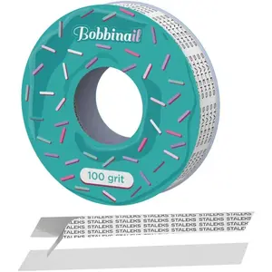 PRO Expert Disposable White Abrasive Tape (100 Grit, 7m) Spare Block – Straight Nail File Spare Roll for Eco-Friendly Manicure & Pedicure