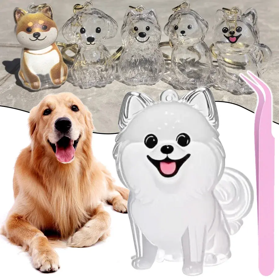 Pet Hair Keepsake Keychain Kit | Capture Beloved Fur Memories | Memorial Gift Box & Tweezer Set | Perfect for Dog & Cat Lovers