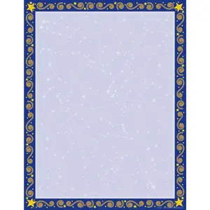 Designer Computer Paper, Reach for The Stars, 8.5” x 11”, Decorative Printer Paper, Stationery, 50 Sheets per Pkg, Home, School and Office Supplies (738)