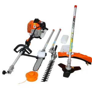 4 in 1 Multi-Functional Trimmer combo, 52CC 2-Cycle Garden Tool System with Gas Pole Saw, Hedge Trimmer, Grass Trimmer, and Brush Cutter EPA Compliant